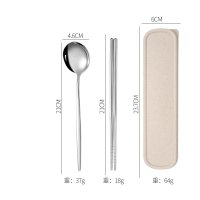 Silver 3-Piece Set (Spoon + Chopsticks + Case)