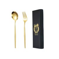 Gold Spoon and Fork Set